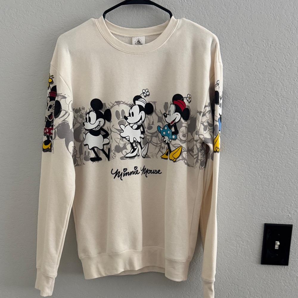 NWOT Minnie Mouse Over the Years Sweatshirt